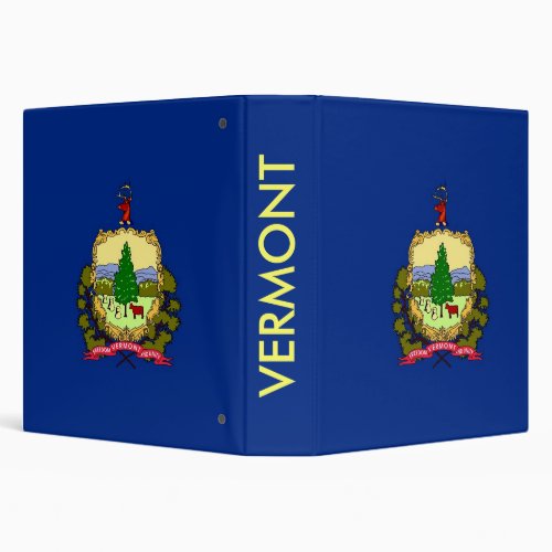 Binder with Flag of Vermont USA