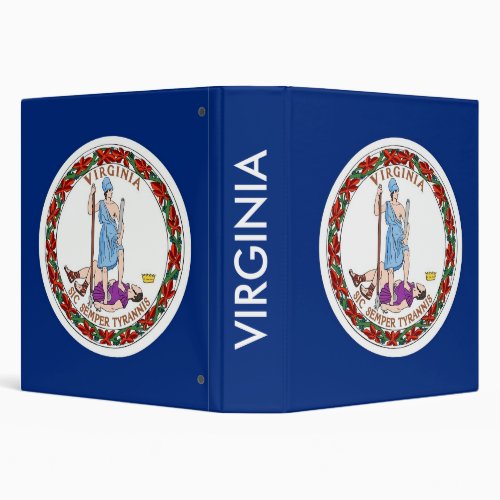 Binder with Flag of Virginia USA