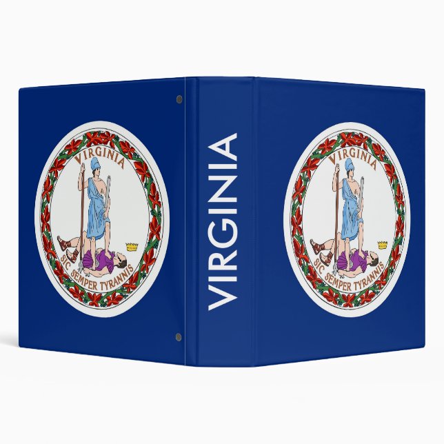 Binder with Flag of Virginia USA (Background)