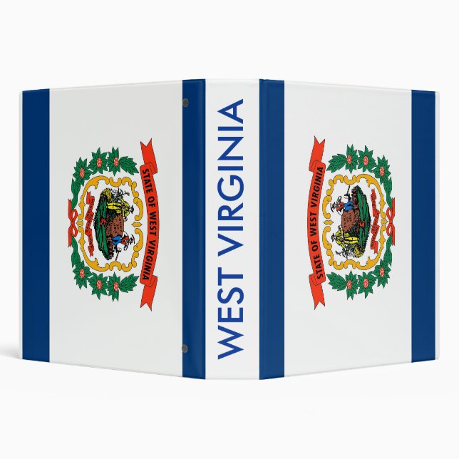 Binder with Flag of West Virginia USA (Background)