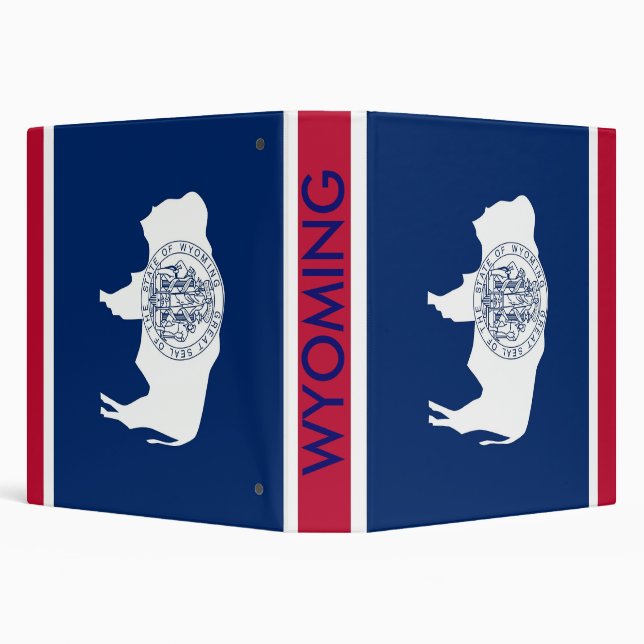 Binder with Flag of Wyoming, USA (Background)
