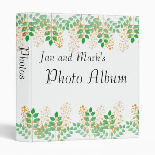 Binder with Garden Flowers and Leaves