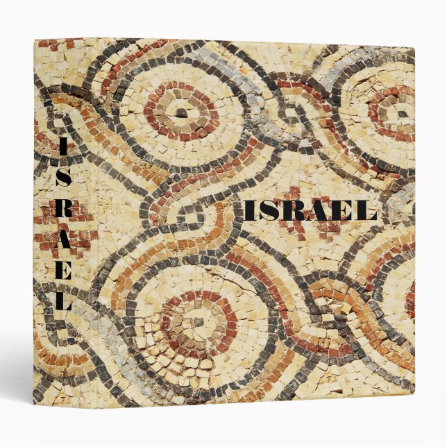 Binder With Israel Mosaic Background Tile (Front/Spine)