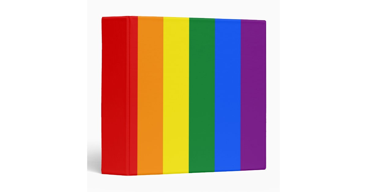 Binder with LGBT Rainbow Flag Zazzle