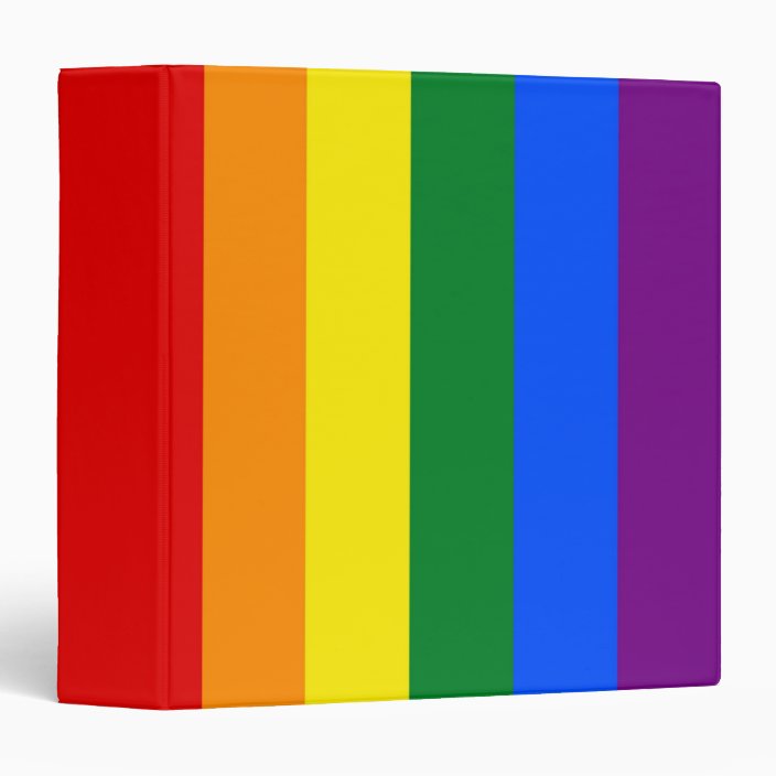 Binder with LGBT Rainbow Flag Zazzle