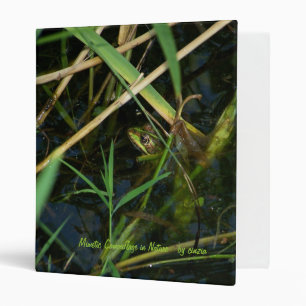 Binder with mimetic green frog
