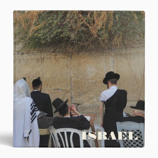 Binder With Wailing Wall Israel Background Tile (Front)