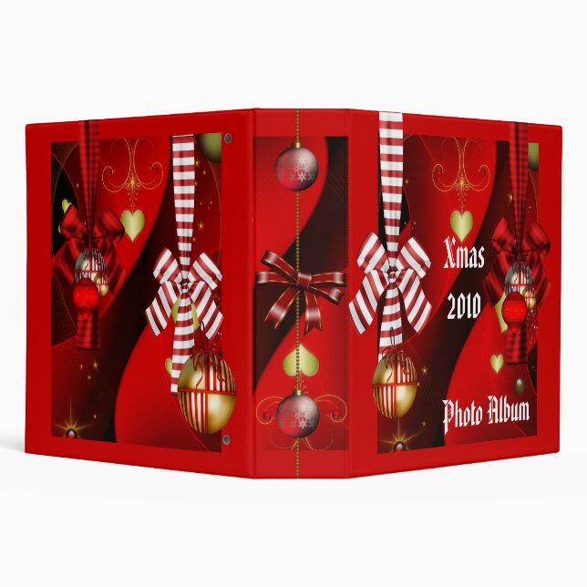 Binder Xmas Photo Album Christmas Red Balls (Background)