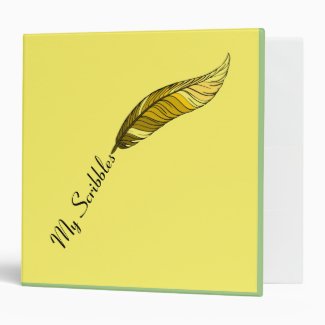 Binder - Yellow Feather Pen