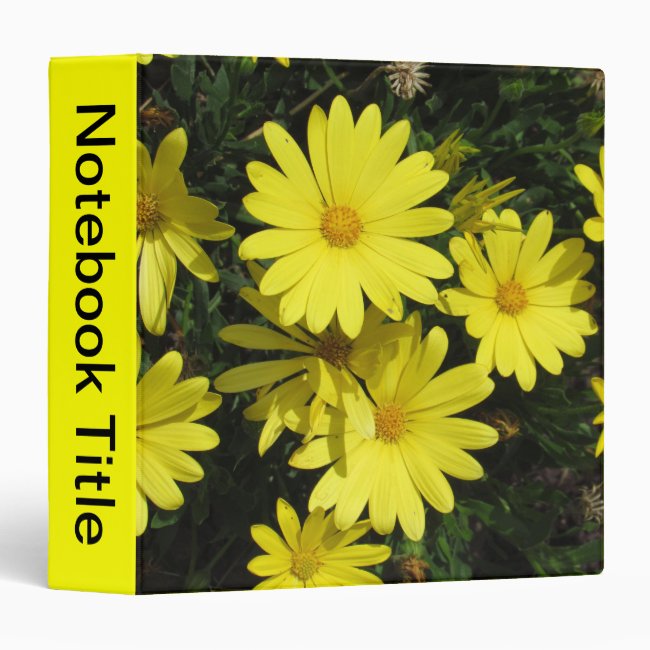 Binder - Yellow flowers