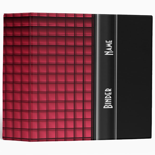 Binder Zizzago Black Padded Red (Front/Spine)