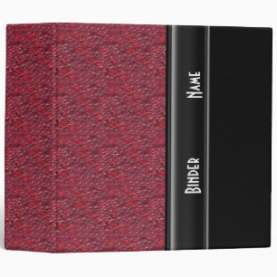 Binder Zizzago Black Red Leather Look