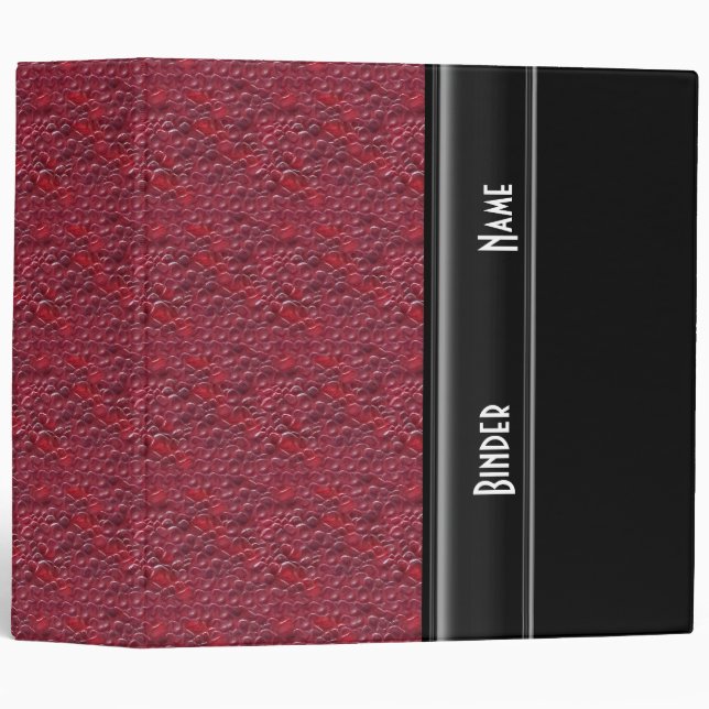 Binder Zizzago Black Red Leather Look (Front/Spine)