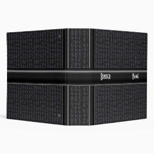 Binder Zizzago Black White Leather Look