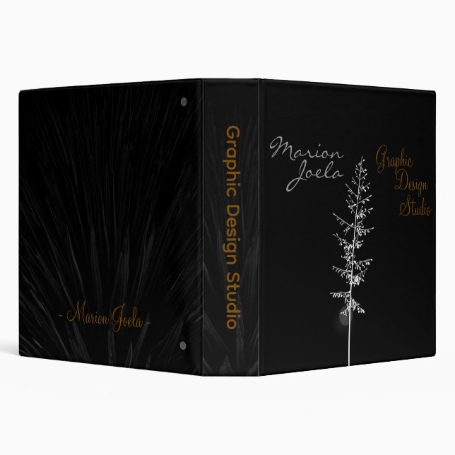 Binders black pattern with white gold writing (Background)