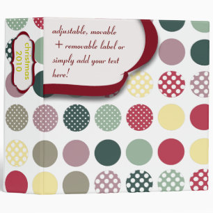 Binders, christmas polka dots binder