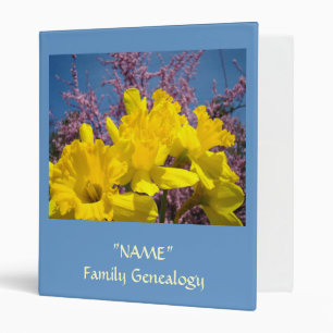 BINDERS Family Genealogy Book Daffodils Flowers