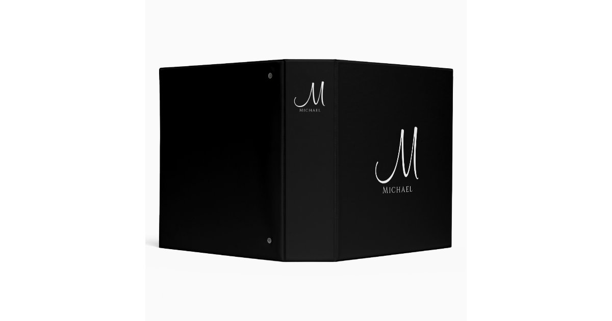 Binders Monogram Initial Letter Elegant Template | Zazzle