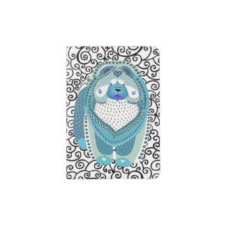 BINDI blue chow passport holder