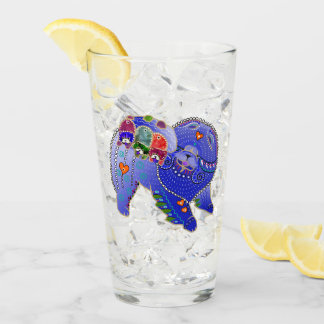 BINDI CHOW FAMILY 16 oz glass-design front & back Glass