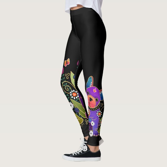 BINDI FRENCHIE- French Bulldog leggings (Left)