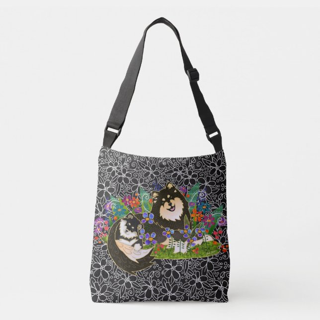 BINDI LAPPY Finnish Lapphund crossbody/or tote bag (Front)