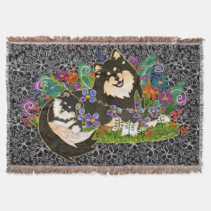 BINDI LAPPY Finnish Lapphund woven tapestry throw Throw Blanket