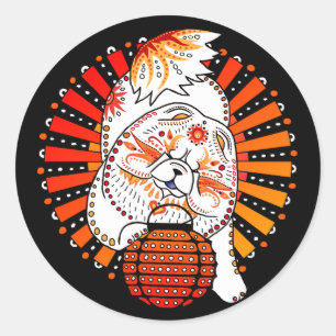 BINDI MI TANG -stickers custom background color Classic Round Sticker