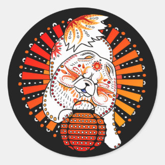 BINDI MI TANG -stickers custom background color Classic Round Sticker