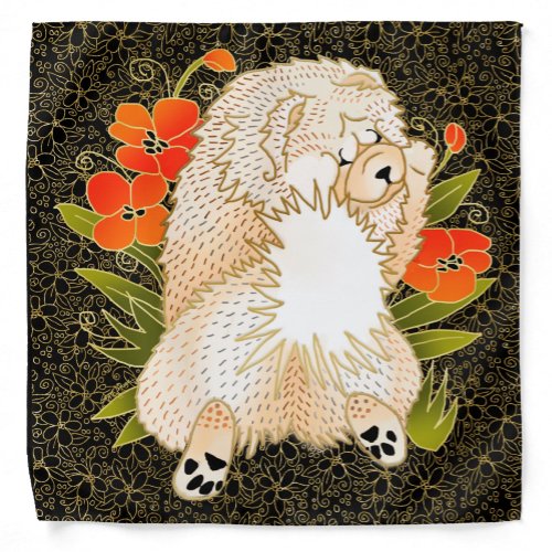 BINDI MINGSIE cream chow Furoshiki bandana cloth