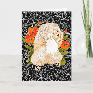 BINDI MINGSIE cream chow  greeting cards