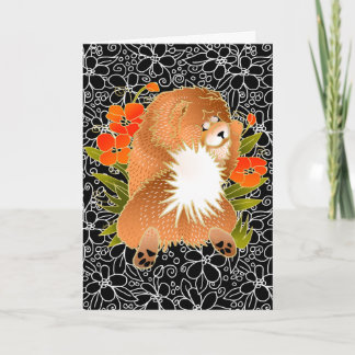 BINDI MINGSIE red chow  greeting cards