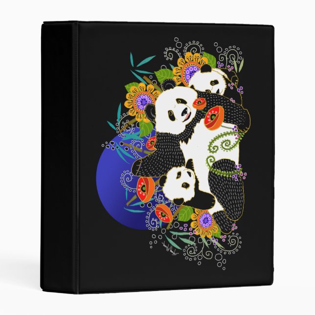 BINDI PANDAS mini binder-dont forget the paper Binder (Front/Spine)