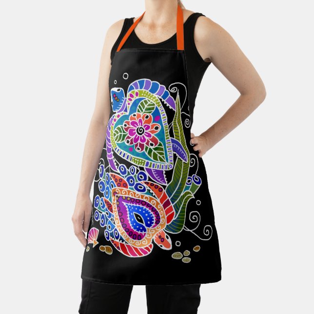 BINDI SEA TURTLES All-Over Print Apron (Insitu)