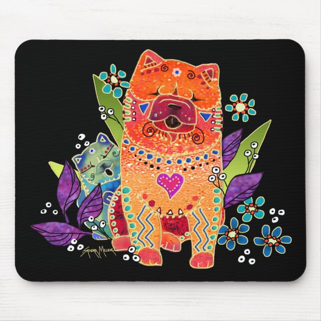 BINDI SMOOTH CHOW mousepad (Front)