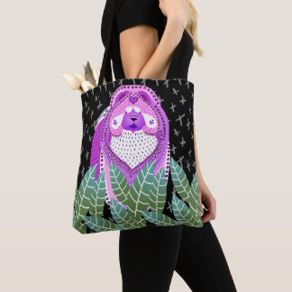 BINDI SOPHIE purple chow tote or cross body bag
