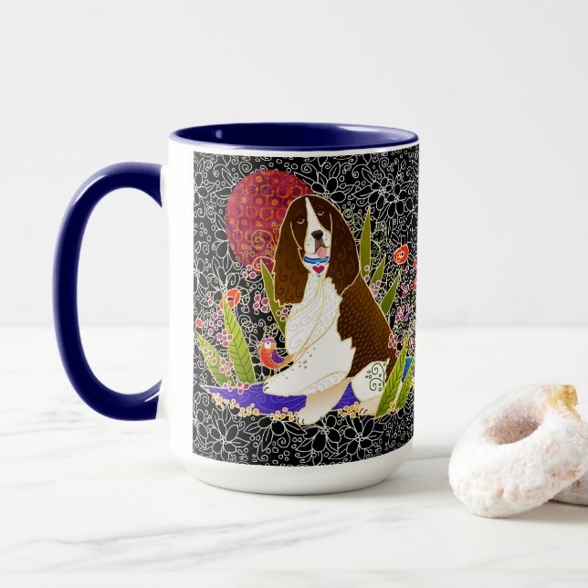 BINDI SPRINGER SPANIEL - mug-choose size and style Mug (With Donut)