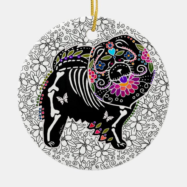 BINDI SUGARSKULL Chow - Ornament (Front)