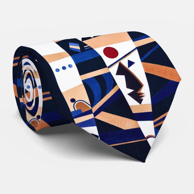 Binding by Kandinsky Neck Tie (Rolled)