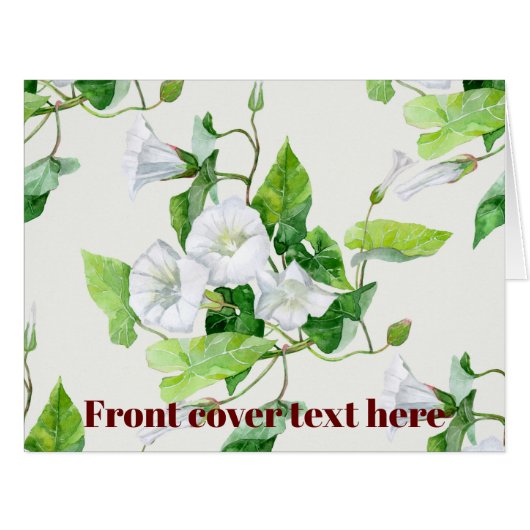 Bindweed white flower cards (Front Horizontal)