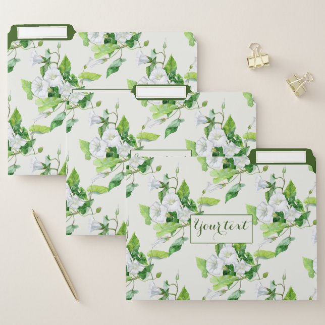 Bindweed white flower file folder (Set)