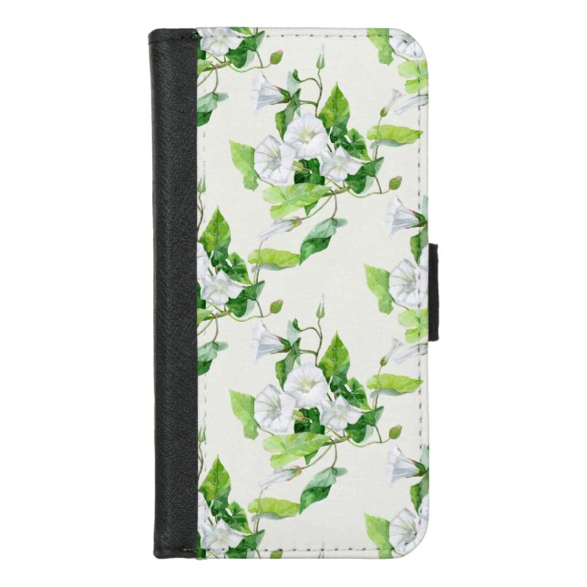 Bindweed white flower   iPhone wallet case (Front)