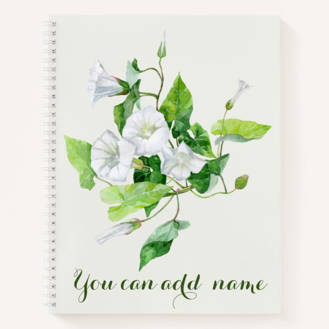 Bindweed white flower notebook (Front)