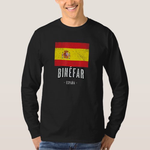 Binfar Spain Es Flag City _ Bandera Ropa _ T_Shirt