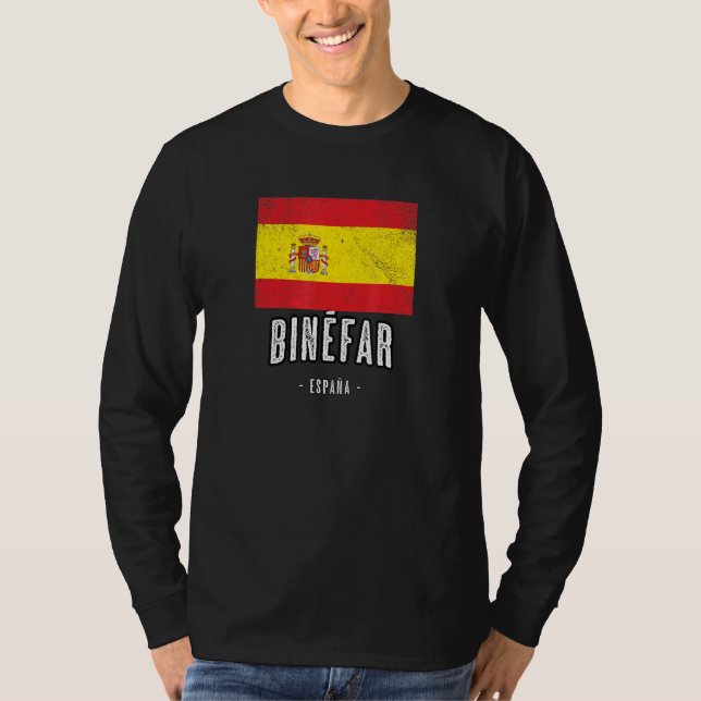 Binfar Spain Es Flag City - Bandera Ropa - T-Shirt (Front)