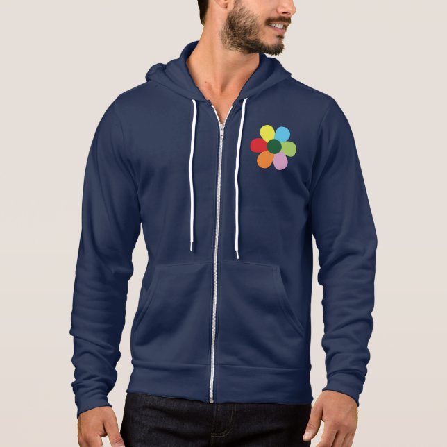 Bing Bong brown jacket with colored flower design Hoodie (Front)