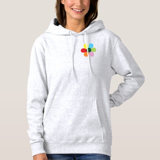 Bing Bong brown jacket with colored flower design Hoodie (Front)