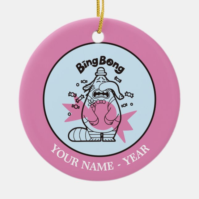 Bing Bong Crying Candy Add Your Name Ceramic Ornament (Front)