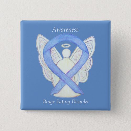 Binge Eating Disorder Awareness Ribbon Angel Pin