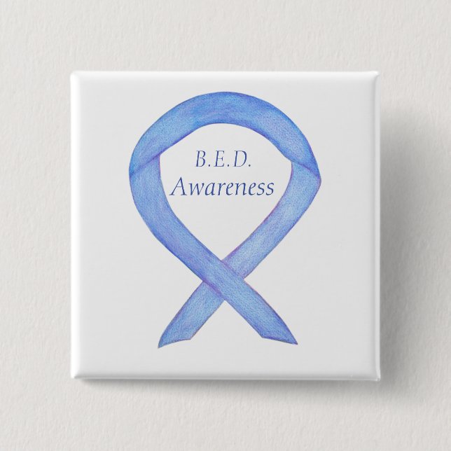 Binge Eating Disorder (BED) Awareness Ribbon Pin (Front)
